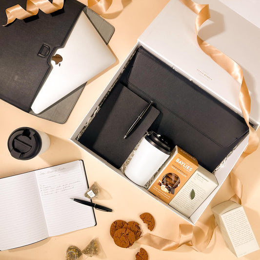 gifts-for-staff-and-clients-with-laptop-sleeve-and-journal-with-pen-add-your-brand-to-the-merch