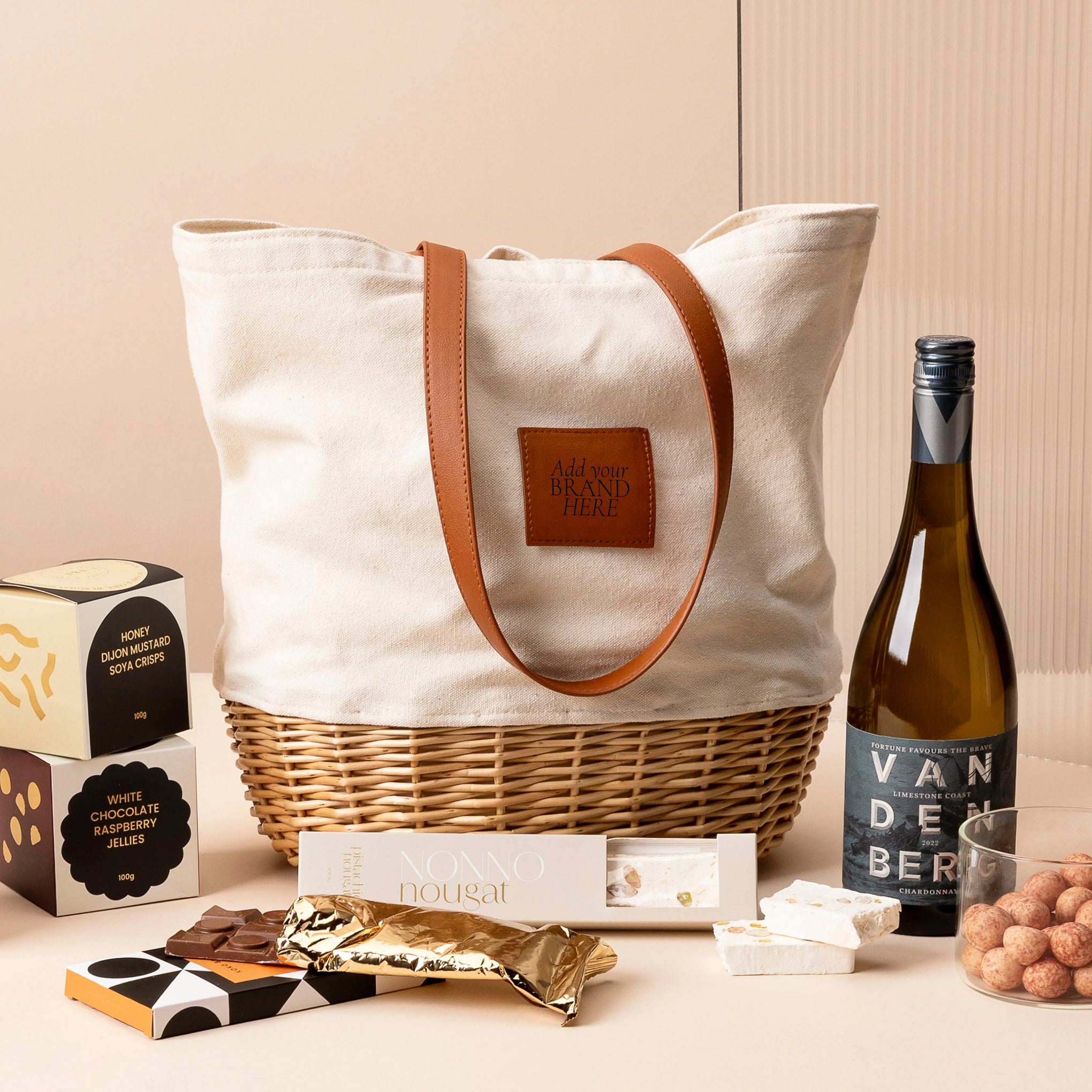 style-bundle-corporate-gifts-for-clients-with-branded-canvas-basket-tote-and-snacks
