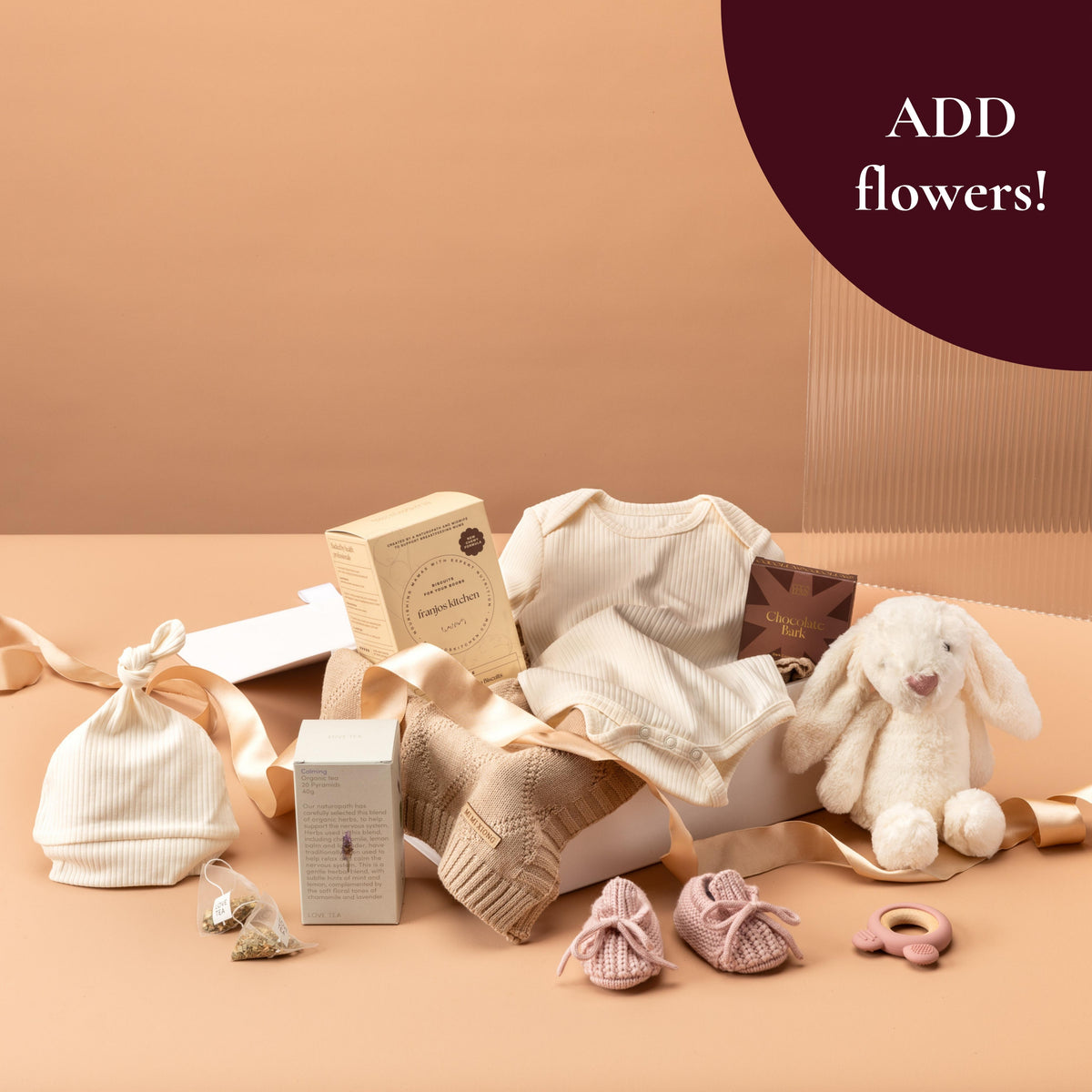style-bundle-newborn-gifts-with-chocolate-and-tea-for-mum-and-teether-and-bunny-toy-for-baby-pink-booties