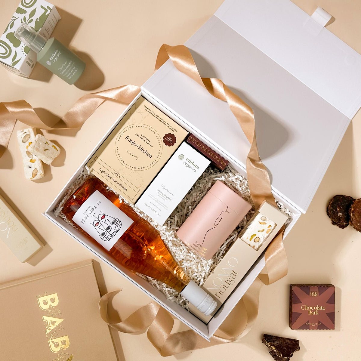 new-mum-gifts-with-rose-and-bath-salts-and-boob-biscuits-for-milk-supply-in-gift-box