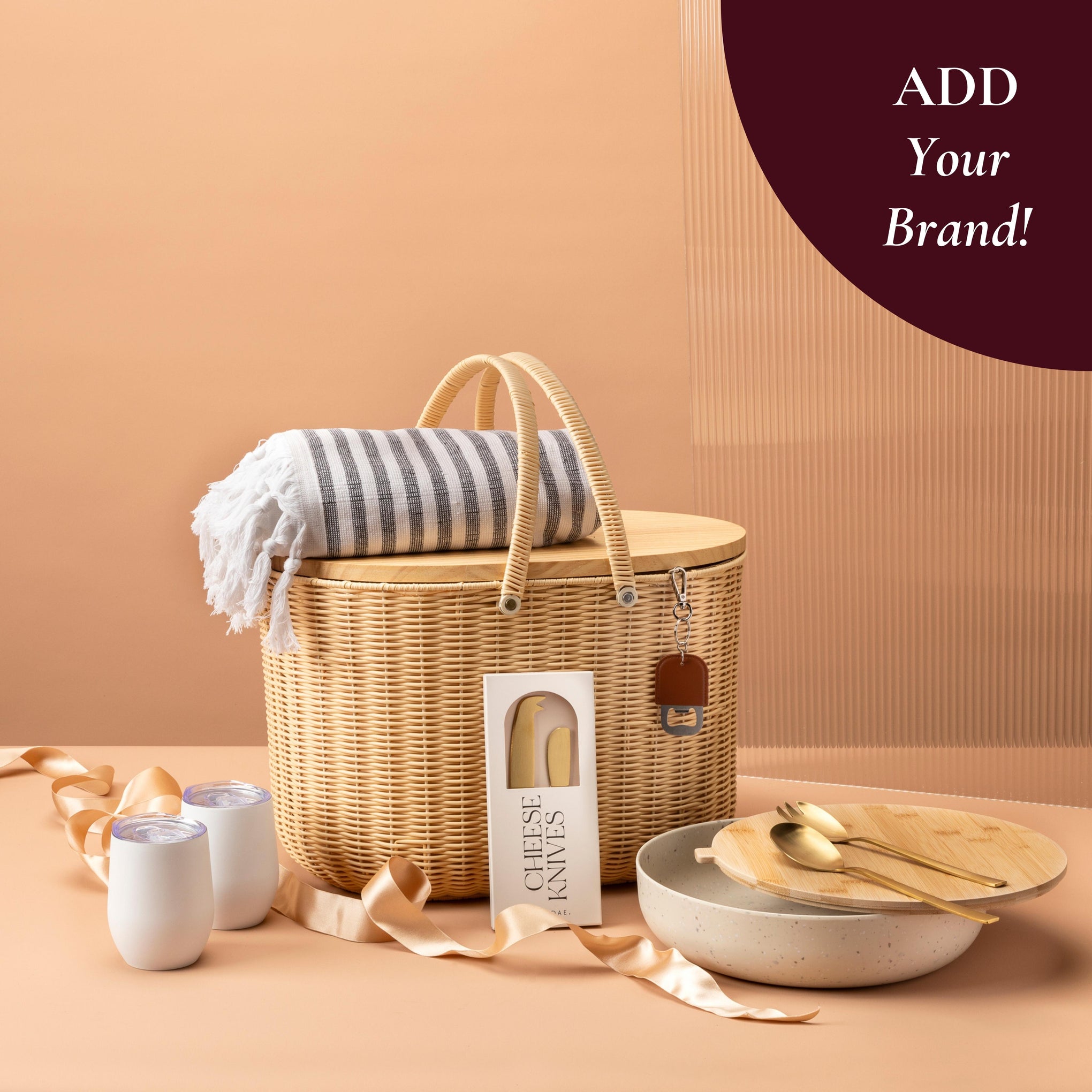 style-bundle-insulated-picnic-basket-hamper-and-add-your-brand-to-the-lid-and-wine-tumblers