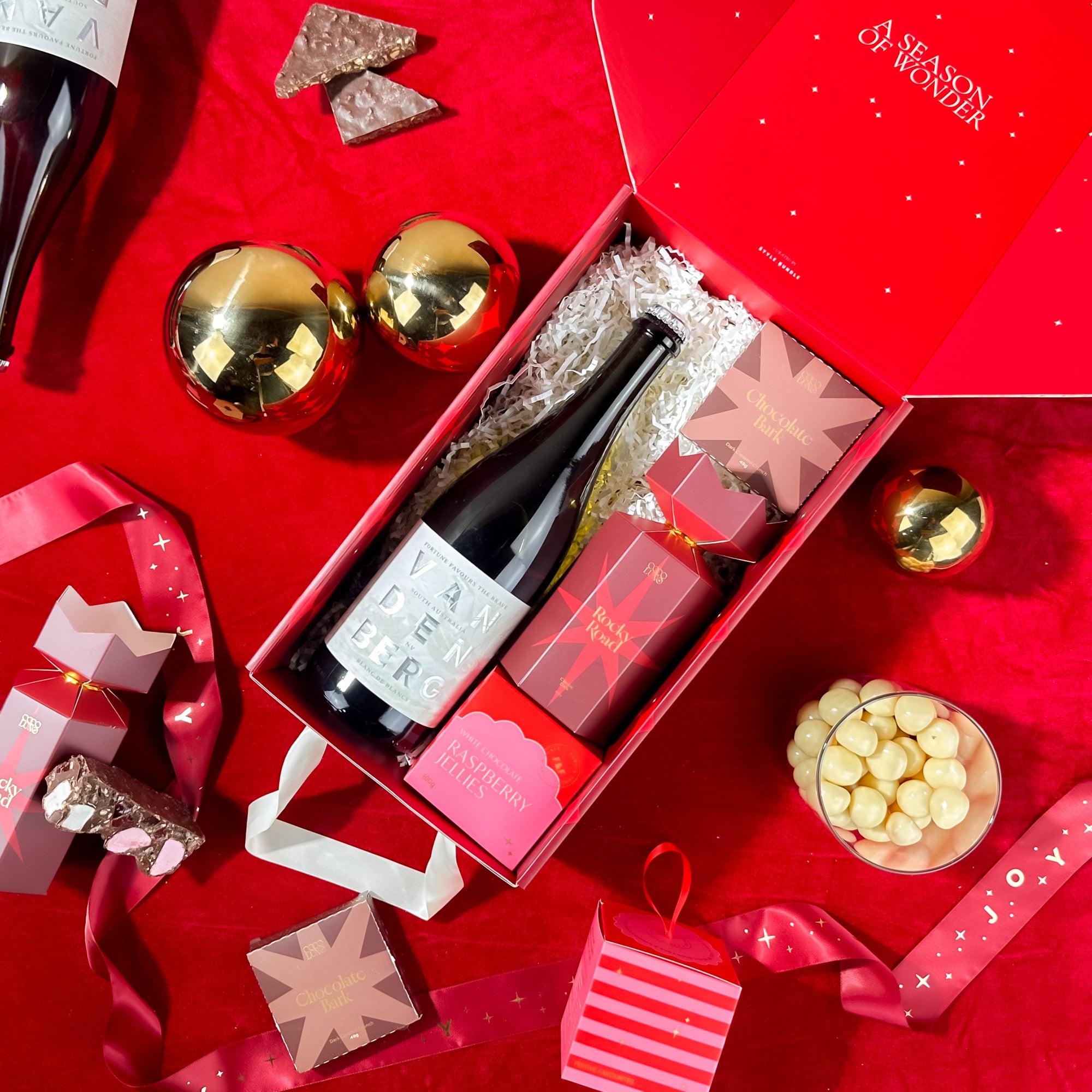 employee-christmas-gifts-under-100-with-vandenberg-sparkling-wine-and-chocolate