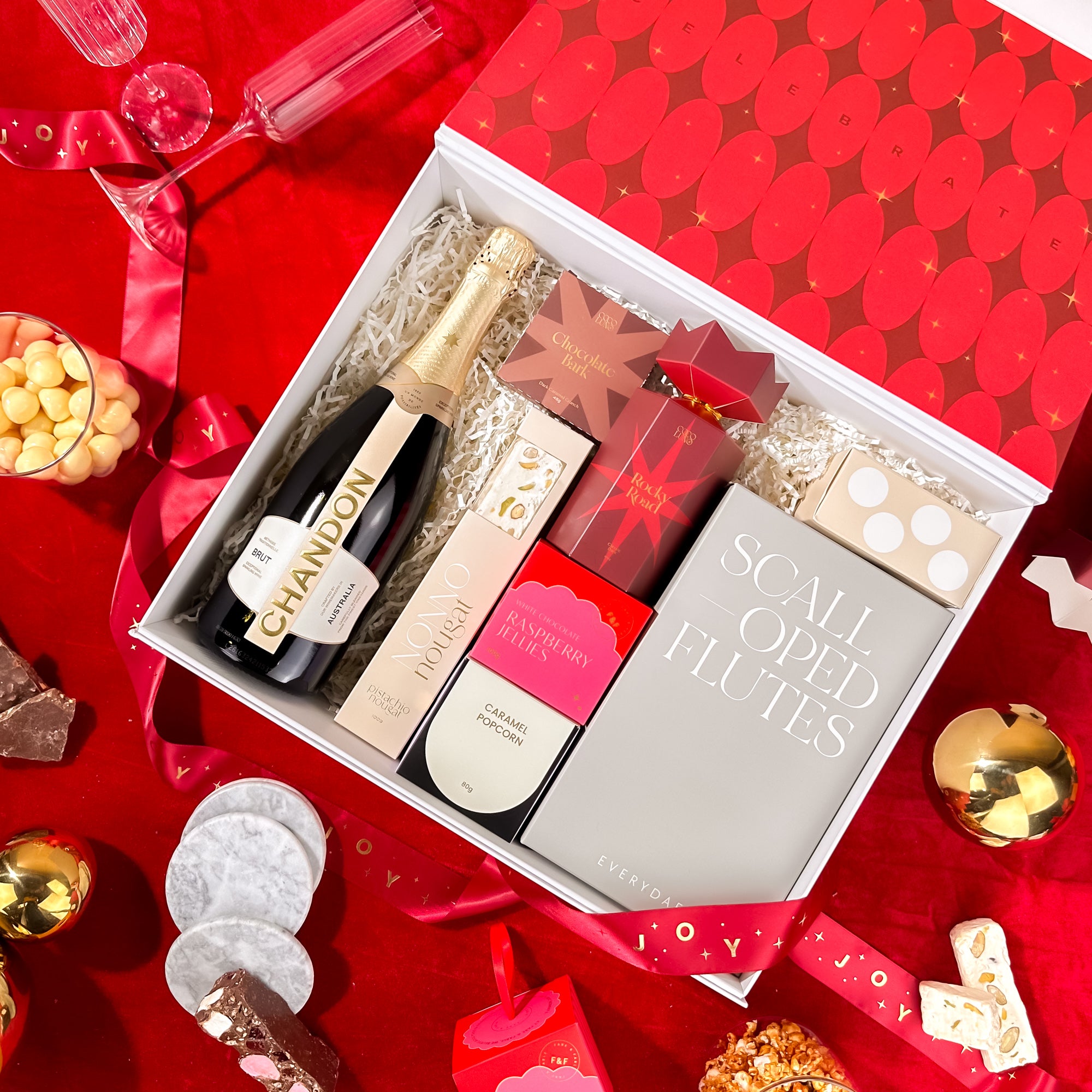 christmas-gift-hamper-in-gift-box-with-chandon-and-rocky-road-and-glass-flutes